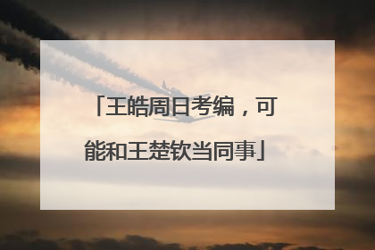 王皓周日考编，可能和王楚钦当同事